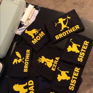 Family lion king themed t-shirts